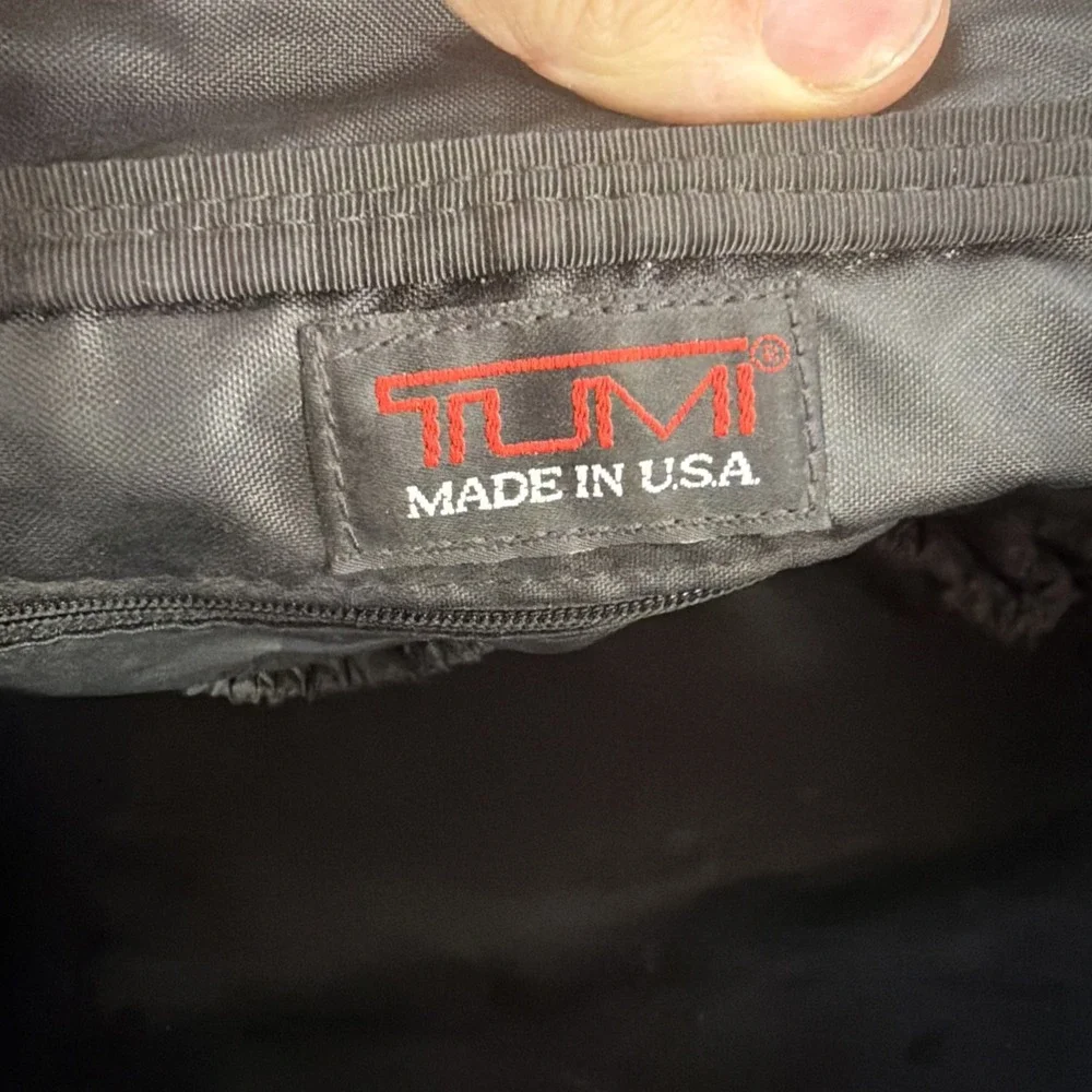 Tumi Small Travel Duffle Bag Black Ballistic Nylon Carry On Made In USA